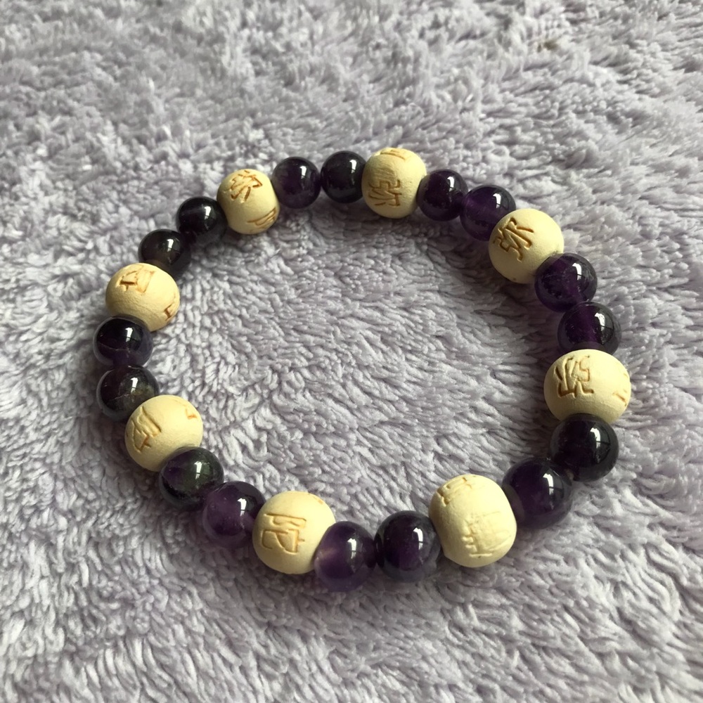 Zorbitz Karma Beads Bracelet In Amethyst
